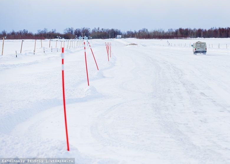 Транспортную нагрузку ледовых переправ снижают в Томской области из-за потепления