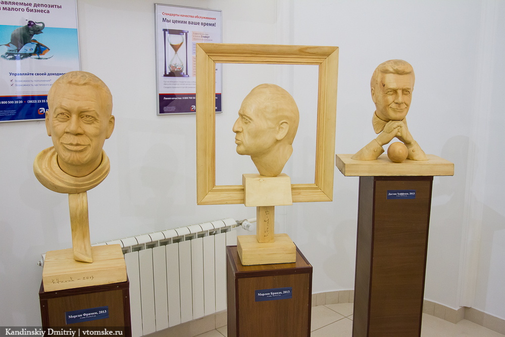 Томичи могут увидеть деревянные портреты актеров Голливуда (фото)