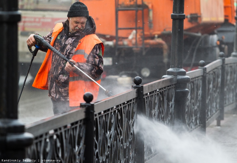 Улицы Томска начнут мыть с дезинфицирующими средствами