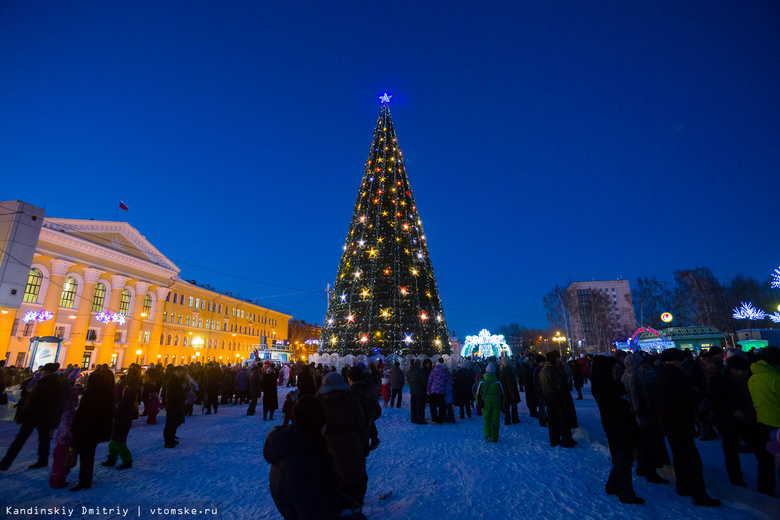 Новогодняя ель на Новособорной в Томске простоит до конца февраля