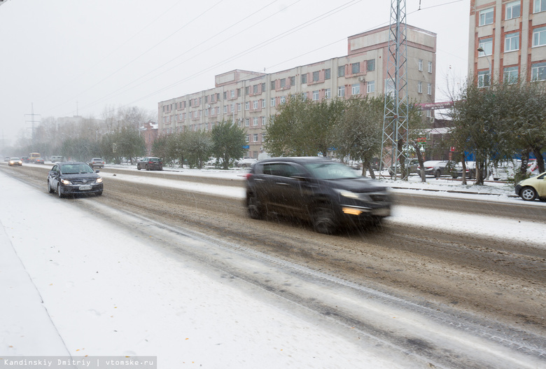 Из-за снегопада число ДТП в Томске выросло в полтора раза