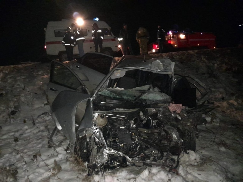 Водитель «Лады» погиб, столкнувшись с КамАЗом на трассе в Томской области