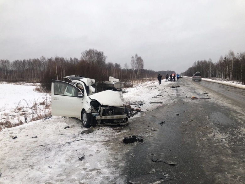 Двое погибли и двое пострадали в лобовом ДТП с фурой и легковушкой на томской трассе