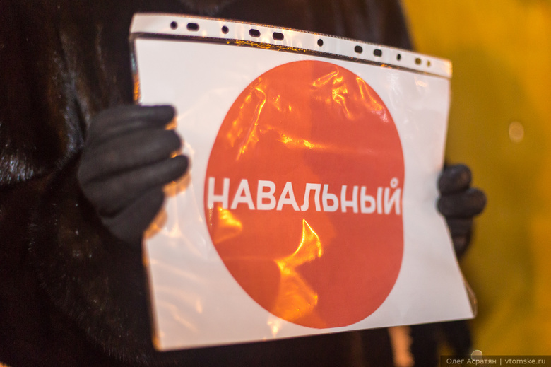 На пикет в поддержку братьев Навальных вышли около десятка томичей (фото)