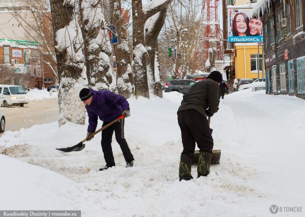Мэрия просит томичей помочь с уборкой снега ветеранам, инвалидам и соцобъектам