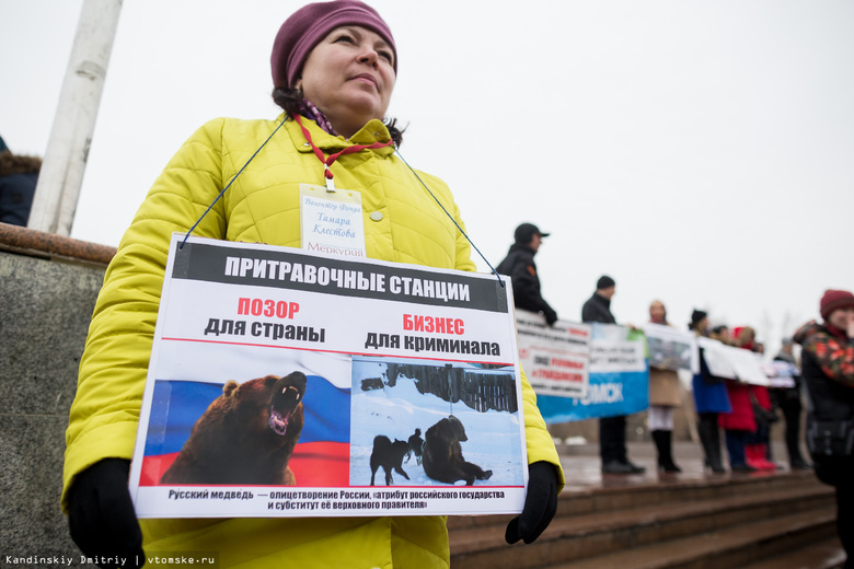 Томичи вышли на улицу с требованием защитить права животных