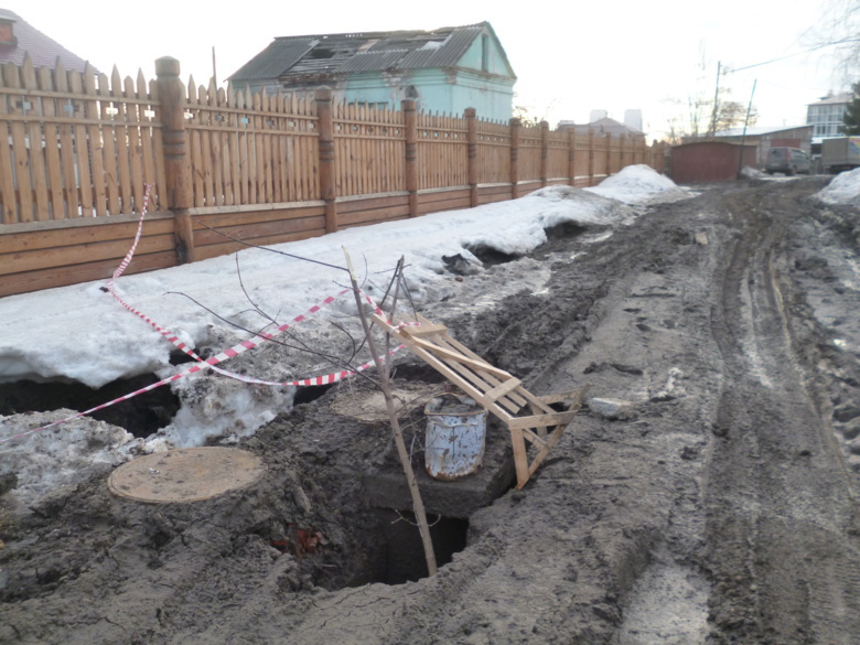 Мэрия: раскопанный переулок Вагонный в Томске приведут в порядок