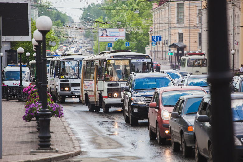 Из-за ДТП в центре Томска образовались пробки