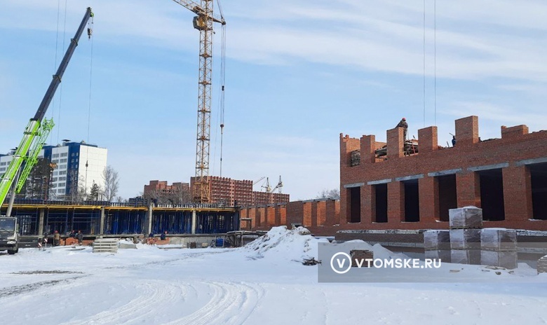 Новую школу на Высоцкого в Томске обещают открыть 1 сентября 2025г: как идет стройка