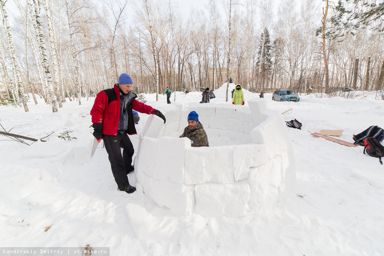 Томичи посоревнуются в строительстве снежных хижин на скорость