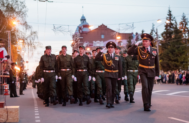 В Томске отрепетировали парад Победы к 9 мая