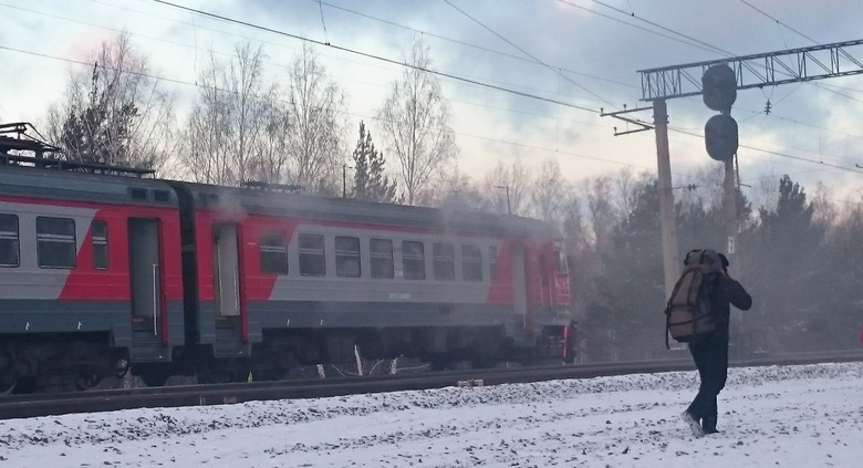 В электричке Тайга — Томск произошло возгорание из-за короткого замыкания (фото)