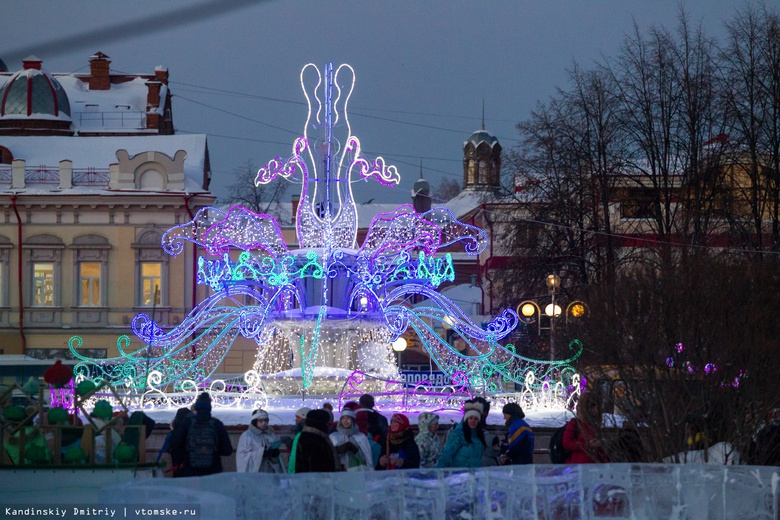 Светящиеся матрешки, снежинки и фонтаны украсят улицы Томска к Новому году