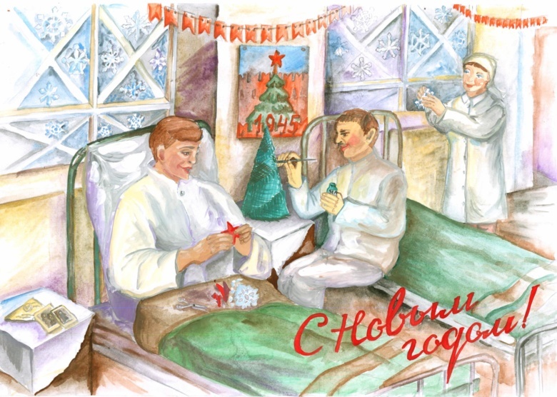Рисунок мальчика из Тогура про новогодний госпиталь появится на почтовых открытках