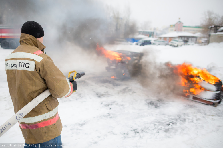 Томские пожарные испытали «ускоренную» систему ликвидации огня