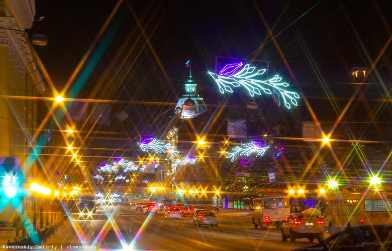 Новогоднюю иллюминацию включат на улицах Томска 20 декабря