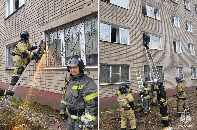 Двое мужчин и маленький ребенок пострадали при пожаре в жилом доме Томска