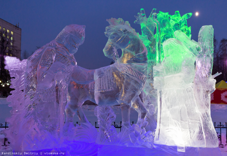 Скульптуры изо льда на тему советских мультиков покажут на фестивале в Томске