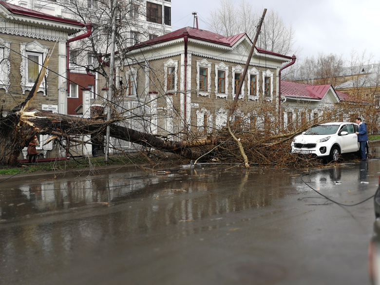 Летели крыши и деревья: томичи сообщают о последствиях сильного ветра