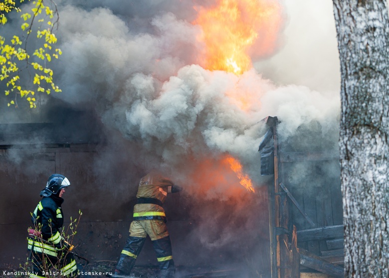 Десять газовых баллонов эвакуировали пожарные из горящего дома в Малиновке