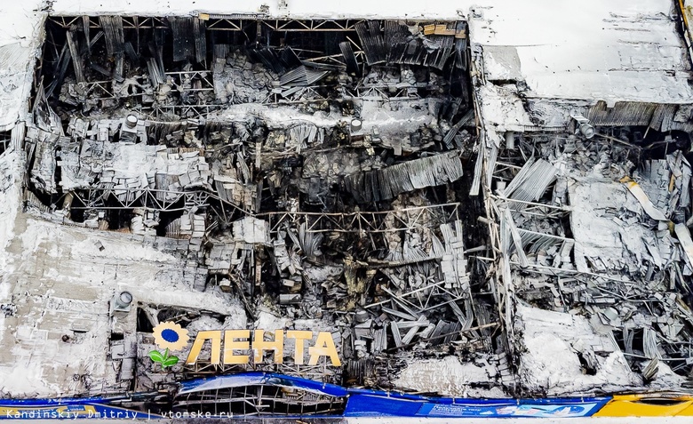 Как идет восстановление сгоревшего гипермаркета «Лента» в Томске