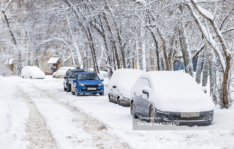 Около половины месячной нормы снега выпало в Томске за первые 3 дня января