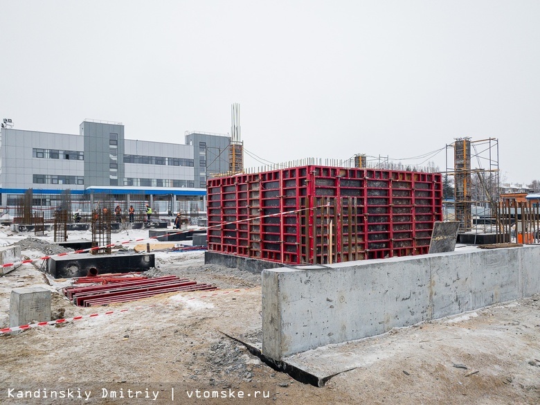 Строительство нового терминала томского аэропорта, март 2022 года