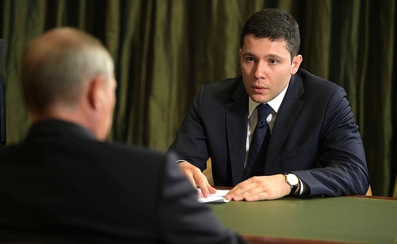 Антон Алиханов на встрече с Владимиром Путиным в Кремле, 2017 год