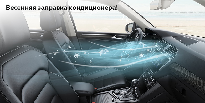 Заправка кондиционера автомобиля в «Фольксваген Центр Евразия»