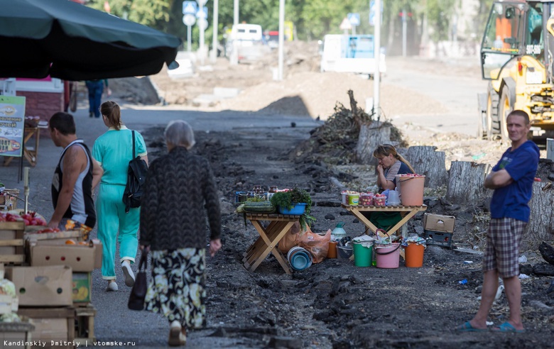Мэр: уличная торговля на Дзержинке в Томске ведется незаконно