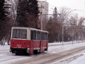 На Плеханова с рельсов сошел трамвай