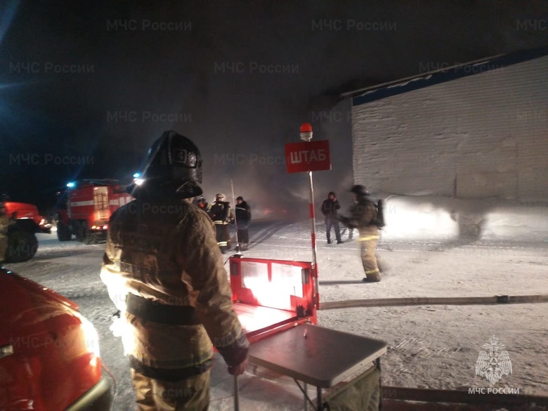 Пожар охватил цех птицефабрики в томском селе Малиновка