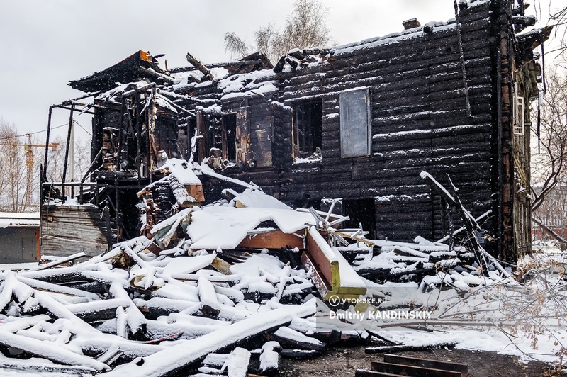 В Томске законсервировали ценный дом, сильно пострадавший во время пожара