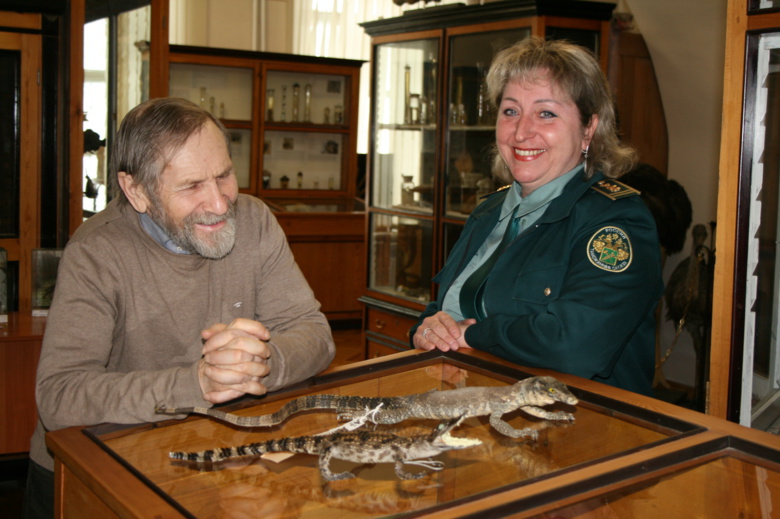 Томская таможня передала изъятое у туриста чучело редкого крокодила в музей ТГУ