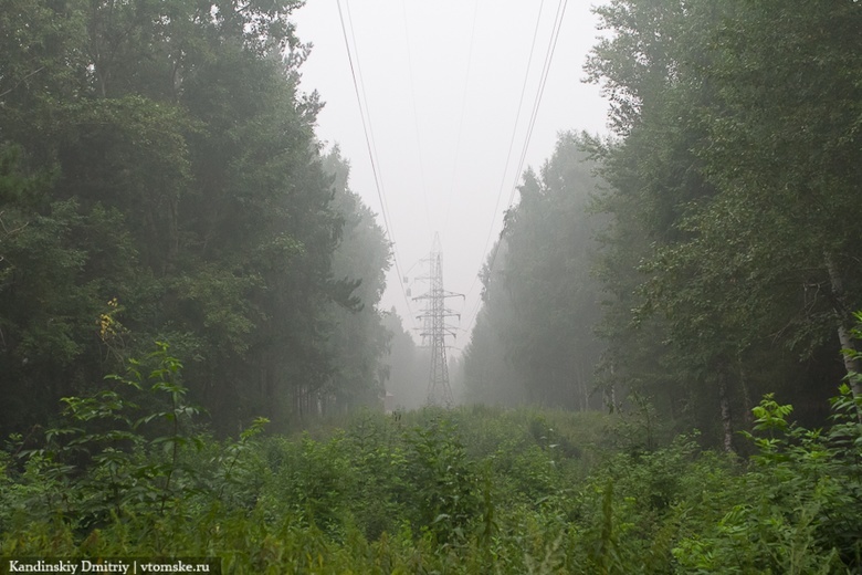 Дымка в Томске из-за лесных пожаров в соседних регионах, лето 2019г
