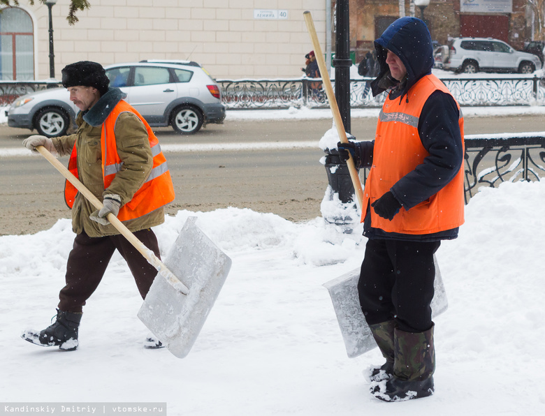 Мэр Томска поручил усилить уборку снега и наледи с остановок и тротуаров